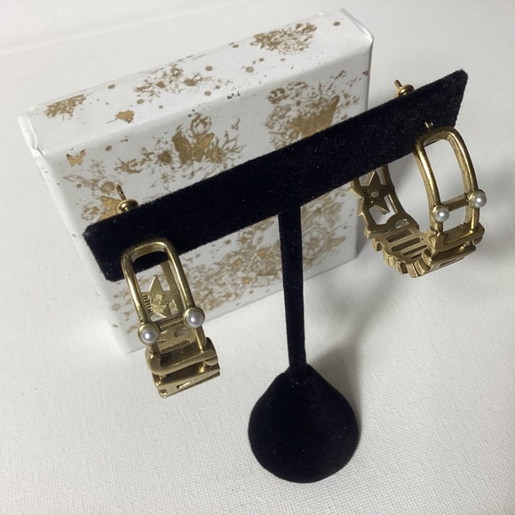 Dior Gold Hoop Earrings - Picture 2 of 3